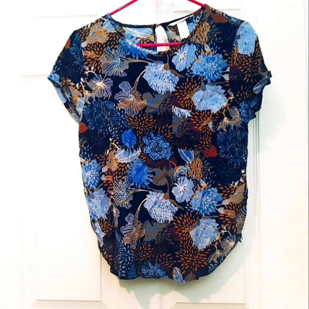 H &M Short sleeve floral shirt